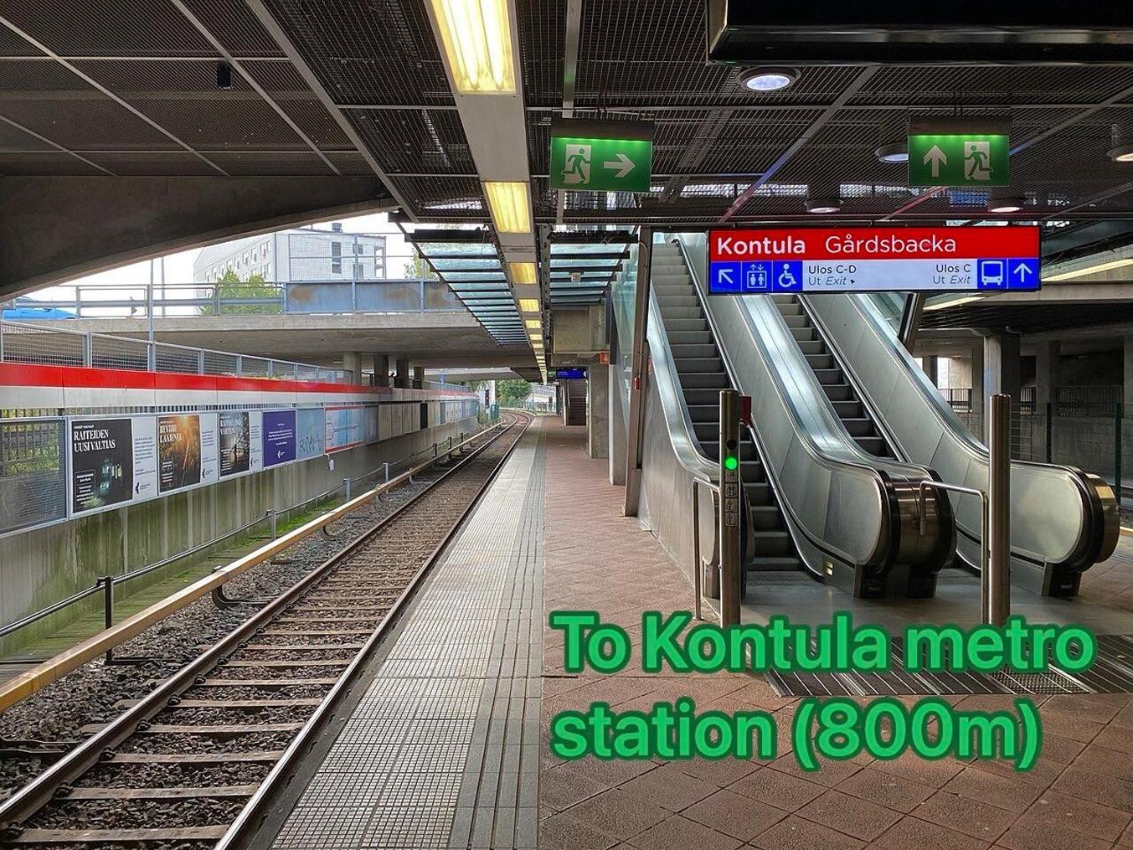 Modern Studio, Private Free Parking ,Near Metro 赫尔辛基 外观 照片